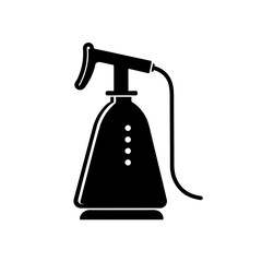 Fototapeta premium Black sprayer tool silhouette on transparent background