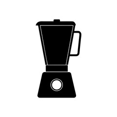 Silhouette of a kitchen blender on transparent background