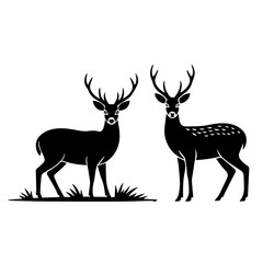 stag, elk, cartoon, antelope, hunting, animals, horn, horns, buck, head, forest, icon, design, deer, animal, reindeer, vector, mammal, wild, nature, silhouette, Beer silhouette,
