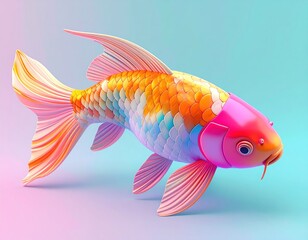 Colorful koi fish design