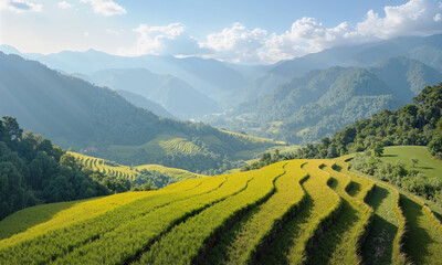 Fototapeta premium rice terraces in bali