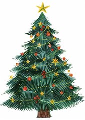 Obraz premium Christmas tree christmas christmas tree illustration.