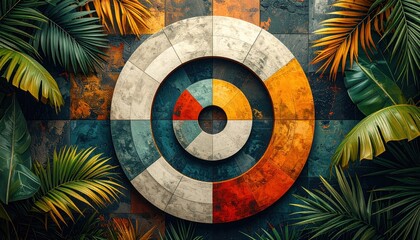 Colorful circular chart graphic design