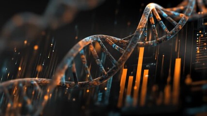 Abstract dna and data visualization - Powered by Adobe