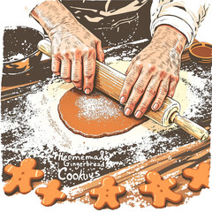 baking christmas cookies