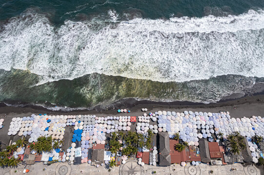 Cuyutl&aacute;n is a town located in the municipality of Armer&iacute;a, Turtle Ecological Center, Community Salt Museum, La Audiencia, La Boquita, Miramar Beach. June 24, 2024, Cuyutlan Beach, Colima, Mexico.