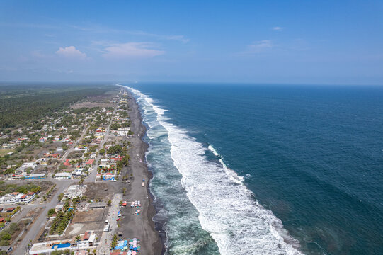 Cuyutl&aacute;n is a town located in the municipality of Armer&iacute;a, Turtle Ecological Center, Community Salt Museum, La Audiencia, La Boquita, Miramar Beach. June 24, 2024, Cuyutlan Beach, Colima, Mexico.
