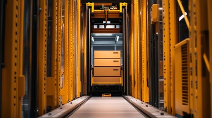 Automated warehouse operations modern distribution center industrial technology optimized efficiency interior view future logistics solutions