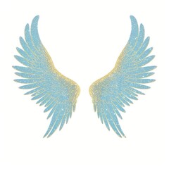 Obraz premium Angel blue bird wing.