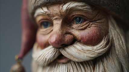 wooden santa ornament