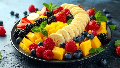 Colorful fruit platter (1)