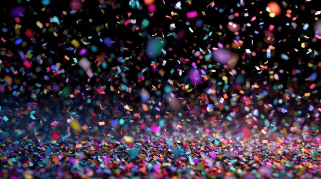 colorful confetti falling gracefully creating a festive atmosphere perfect for celebrations and parties