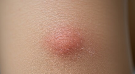 Fototapeta premium Extreme close up of irritated skin texture with redness and flaking surface