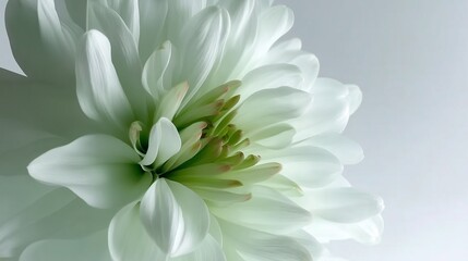 Obraz premium Elegant background with white chrysanthemum flower