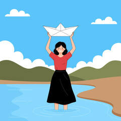 gemini-2_5-flash-image-preview_A_minimalist__flat_illustration_of_a_young_woman_with_dark_hair__wearing_a_red_top_and_black_skirt__-1_4040c710-3810-4afd-ac46-38bfef19ef76_traced