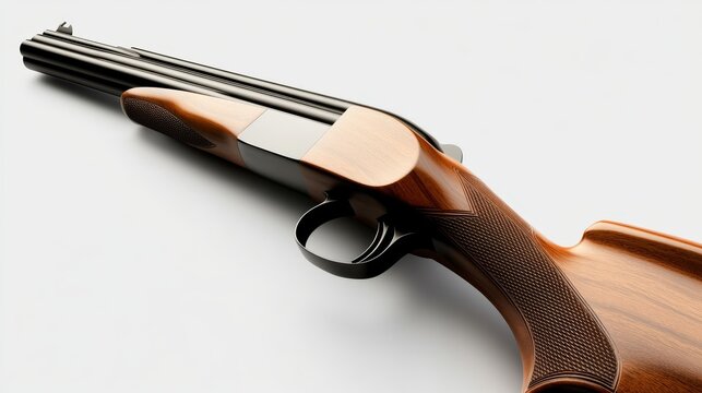 Shooting practice with a vintage shotgun indoor range firearm photography controlled environment close-up view precision and skill