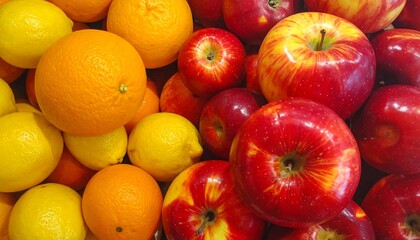 Fresh citrus and apples