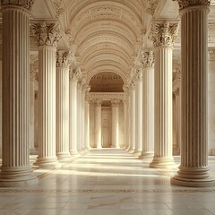 Classical stone column structure high resolution picture