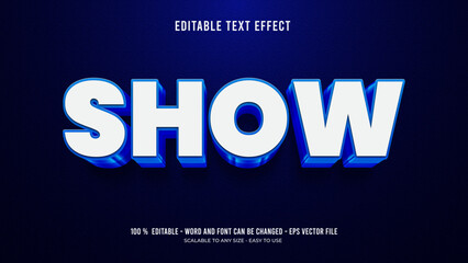 Obraz premium show editable text effect 3d vector