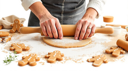 making gingerbread dough