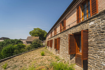 Buildings typical of the Tihany region in Hungary on Lake Balaton.