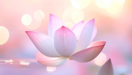 Beautiful lotus flower soft light