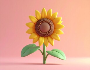 Cartoon sunflower illustration