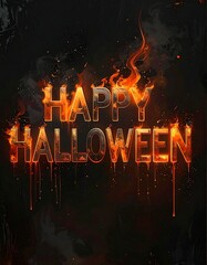 Burning Halloween greeting