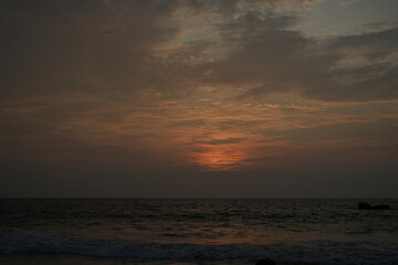 Obraz premium sunset at the beach