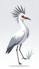 A stylized crane illustration