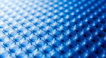 Obraz premium A captivating closeup of a textured blue surface, showcasing a mesmerizing pattern of raised dots that create a visually stimulating background