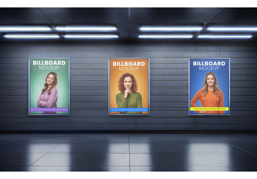 Subway Billboard Mockup 144