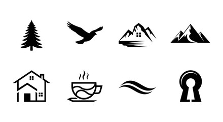 Fototapeta premium Nature's Embrace Iconic Symbols of Wilderness, Home, and Tranquility