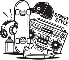 vector illustration of a music player