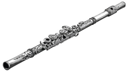 Exquisite Bamboo Flute Vector Design for Musical Instrument Illustration