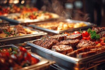 indoor restaurant catering buffet
