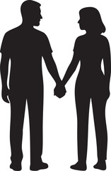 Two people holding hands