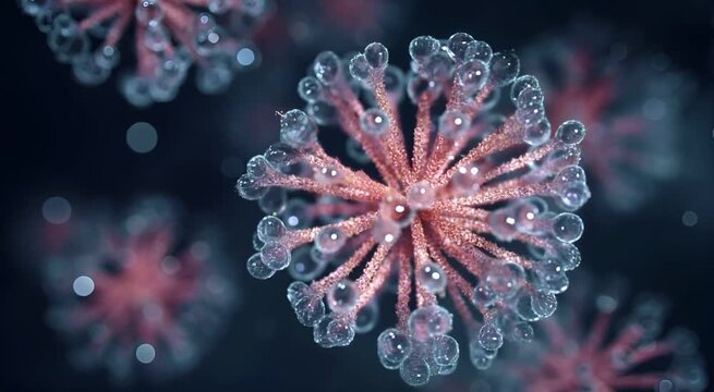 Abstract Science Background with Cells in Motion