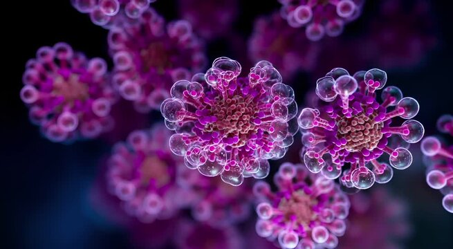 Abstract Science Background with Cells in Motion