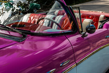 Vintage classic American car in Havana, Cuba