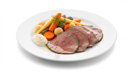 Tafelspitz, a traditional dish of boiled beef with vegetables  