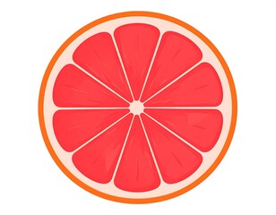 A vibrant slice of grapefruit