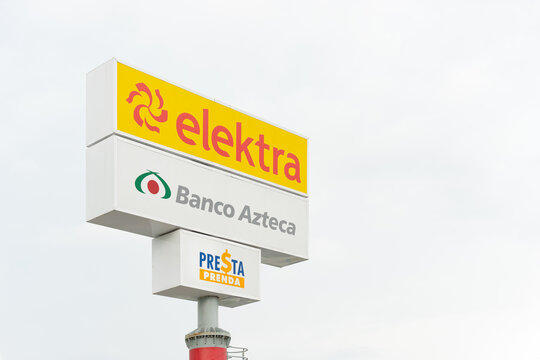 Elektra branch store, Electra department store facade and signage, Banco Azteca, Elektra Group, Salinas Group, Salinas Pliego, Salinas Westrup, Rocha Barocio Guadalajara, Jalisco, M&eacute;xico june 24 2024.