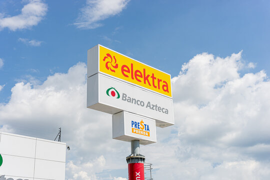 Elektra branch store, Electra department store facade and signage, Banco Azteca, Elektra Group, Salinas Group, Salinas Pliego, Salinas Westrup, Rocha Barocio Guadalajara, Jalisco, M&eacute;xico june 24 2024.