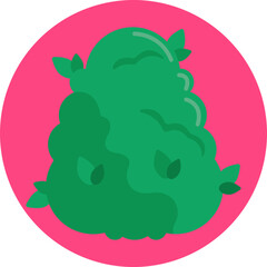 A detailed depiction of a marijuana bud.