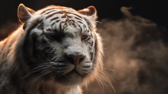 White tiger close up