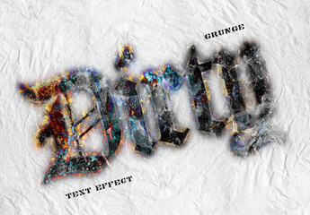 Dirty Grunge Text Effect Mockup