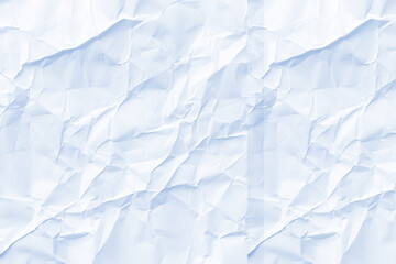 Close up of crumpled white paper texture, seamless background for design isolated on transparent background