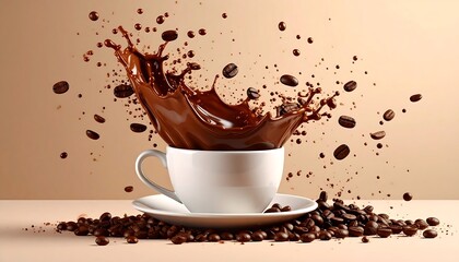 Coffee splash in a white cup (4)