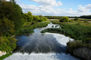 Scenic View of the River and Lake at Clumber Park, Nottinghamshire, England: A Tranquil Countryside Landscape